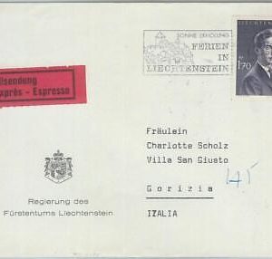 77548 - LIECHTENSTEIN  - Postal History - NICE POSTMARK on EXPRESS COVER 1967