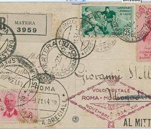 BK1608 - ITALY - Postal History - FOOTBALL Wold Cup 1934 on SPECIAL FLIGHT