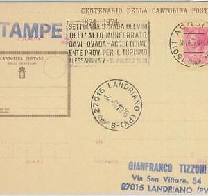 77824 - ITALY - Postal History -  STATIONERY CARD 1976  WINE   Montefferaio
