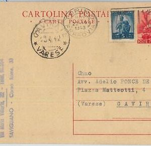 77826 - ITALY - Postal History -  STATIONERY CARD 1949  WINE