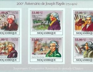 M1439 - MOZAMBIQUE - ERROR, 2009 IMPERF SHEET: Joseph Haydn, Music
