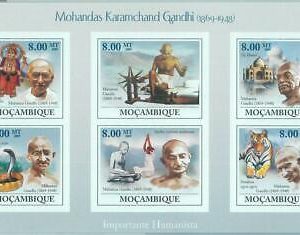 M1441 - MOZAMBIQUE - ERROR, 2009 IMPERF SHEET: Mahatma Gandhi, India