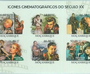 M1448 - MOZAMBIQUE, ERROR,2011 IMPERF SHEET: Hitchcok, Garbo, G. Kelly, C. Gable