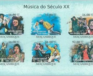 M1451 - MOZAMBIQUE, ERROR, 2011 IMPERF SHEET: Queen, Rolling Stones, M. Jackson