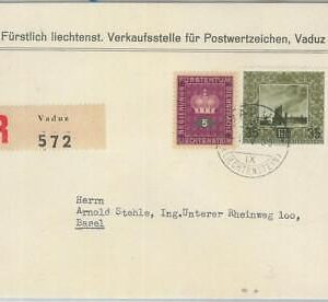 77553 - LIECHTENSTEIN  - Postal History - REGISTERED COVER 1955