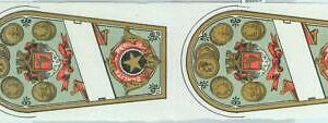 86822 - ITALY - set of two Vintage BOTTLE wine LABELS - Blank!