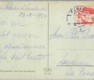 88927 - LIECHTENSTEIN  - Postal History - POSTCARD to SWITZERLAND  1920