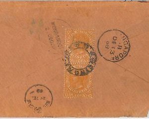 41500  STRAITS SETTLEMENTS  postal history: SINGAPORE postmark WITOUT DATE