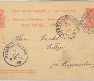 70015 - LUXEMBOURG - POSTAL HISTORY - Postal Stationery Card  1900