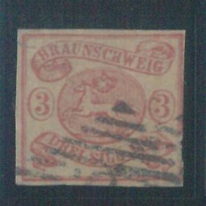 78065 - GERMANY Braunshweig  - STAMP: Michel  #  12 a    USED  some faults