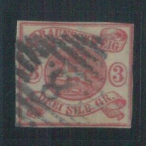 78068 - GERMANY Braunshweig  - STAMP: Michel  #  12b  fine  USED