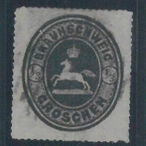 78074 - GERMANY Braunshweig  - STAMP: Michel  #  17  very fine  USED - PERFECT