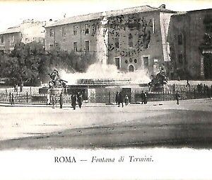 ab0687 - CARTOLINA D'EPOCA - ROMA Città : Fontana di Termini