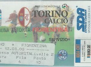 C0083  - Vecchio  BIGLIETTO PARTITA CALCIO - 1999 / 2000 : TORINO  / FIORENTINA