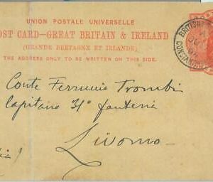 85409 - BRITISH Levant - Postal History - STATIONERY CARD from CONSTANTINOPLE