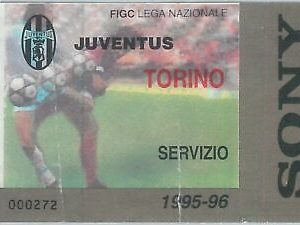 C0035 - Vecchio  BIGLIETTO PARTITA CALCIO - 1995 / 1996 : JUVENTUS  - TORINO