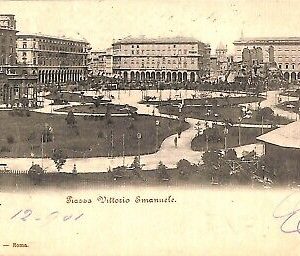 ab0703 - CARTOLINA D'EPOCA -ROMA Città : Piazza Vittorio Emanuele