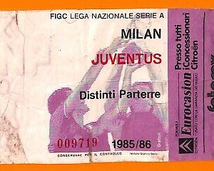 C0640 - Vecchio BIGLIETTO PARTITA CALCIO - MILAN VS JUVENTUS
