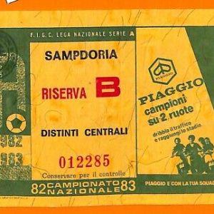 C0642 - Vecchio BIGLIETTO PARTITA CALCIO - SAMPDORIA