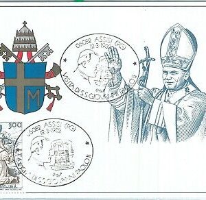 71889 - ITALIA - STORIA POSTALE - Annullo  VISITA Papa GP II su INTERO VATICANO