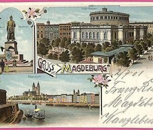 af8416 - GERMANY - Ansichtskarten VINTAGE POSTCARD - Gruss aus Magdeburg -1901