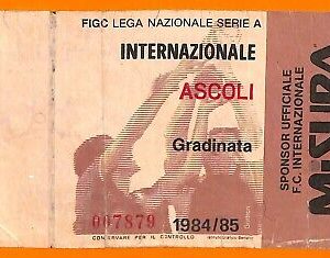C0647 - Vecchio BIGLIETTO PARTITA CALCIO -  INTER VS ASCOLI