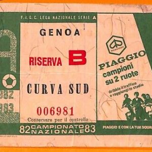 C0648 - Vecchio BIGLIETTO PARTITA CALCIO -  GENOA