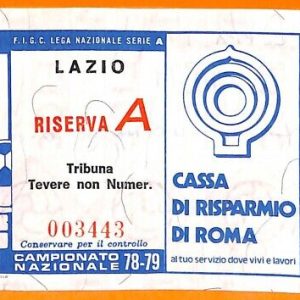 C0652 - Vecchio BIGLIETTO PARTITA CALCIO - LAZIO VS UDINESE
