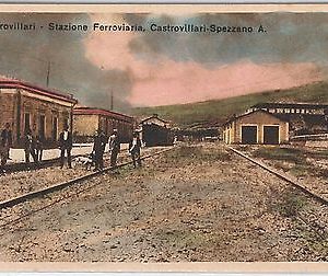 44578  CARTOLINA d'Epoca - COSENZA provincia - Castrovillari : STAZIONE TRENI