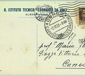 95987 - CARTOLINA d'Epoca - ALESSANDRIA citta' - PUBBLICITARIA Scuola Da Vinci