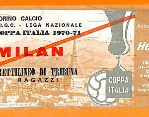 C0655 - Vecchio BIGLIETTO PARTITA CALCIO - TORINO VS MILAN