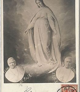 48302   CARTOLINA d'Epoca - ROMA:  Cinquantenario del DOGMA dell'IMMACOLATA 1904