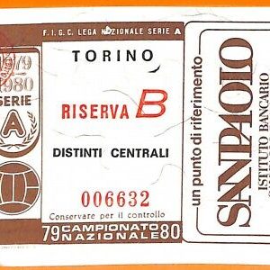 C0663 - Vecchio BIGLIETTO PARTITA CALCIO - TORINO