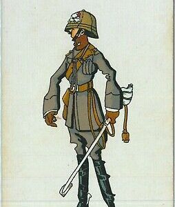 92030 - CARTOLINA d'Epoca ILLUSTRATA - COSTUME MILITARE : Lancieri di FIRENZE
