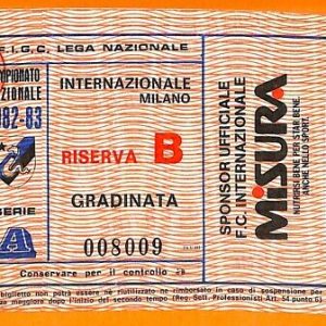 C0670 - Vecchio BIGLIETTO PARTITA CALCIO - INTER