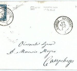 72882 - REGNO - Storia Postale: Sass 11 su BUSTA: Napoli Succursale #2  1863