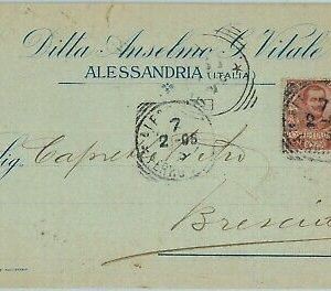 95993 - CARTOLINA d'Epoca - ALESSANDRIA citta' - PUBBLICITARIA  1906