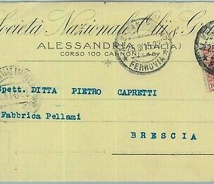 95995  - CARTOLINA d'Epoca - ALESSANDRIA citta' - PUBBLICITARIA Olii  1915