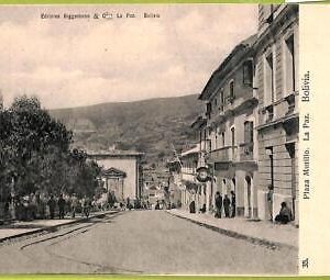 af1322 - BOLIVIA - Vintage Postcard -  La Paz - Plaza Murillo
