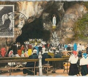 48392 - VATICANO -  MAXIMUM CARD  - ART / RELIGION: Lourdes 1958
