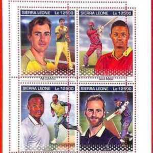 A4852 - SIERRA LEONA - ERROR MISPERF: 2019, Cricket, Cummins, Holder, Rabada