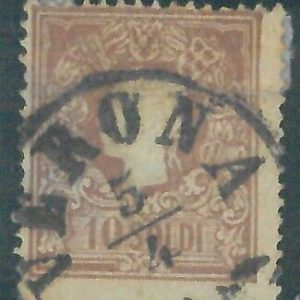 87614d  - ANTICHI STATI:  Lombardo Veneto  - Sassone  31 Usato