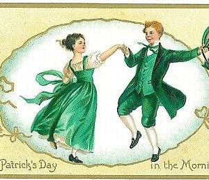 08064 -  VINTAGE POSTCARD --- ST. PATRICK'S DAY - EMBOSSED- TUCKS
