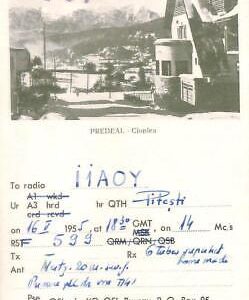 ac5661 -  ROMANIA  -  VINTAGE  POSTCARD -  Predeal - 1955   RADIO CARD