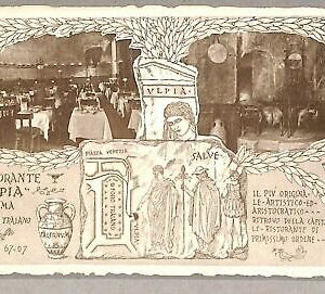 ab0485 - VINTAGE POSTCARD - ROME City: Vlpia restaurant