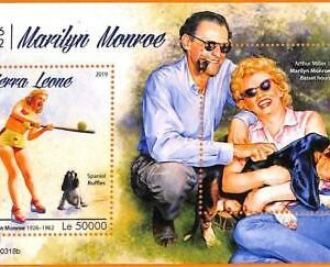 A6862 - SIERRA LEONA, Error 2019 HOJA DE RECUERDO MISSPERF: Monroe, Perros,...