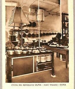ab0363 - POSTAL VINTAGE - ROMA Ciudad: Cocina del Restaurante ULPIA
