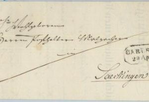82000 - GERMANY Baden - POSTAL HISTORY - Prephilatelic cover from CARLSRUHE 1845