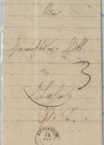81997 - GERMANY Baden - POSTAL HISTORY - Prephilatelic cover from ETTENHEIM 1855