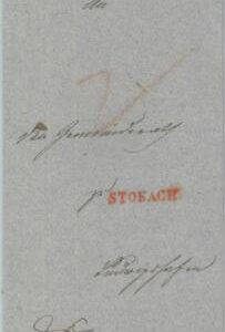 81994 - GERMANY Baden - POSTAL HISTORY - Prephilatelic cover from STOKACH  1840